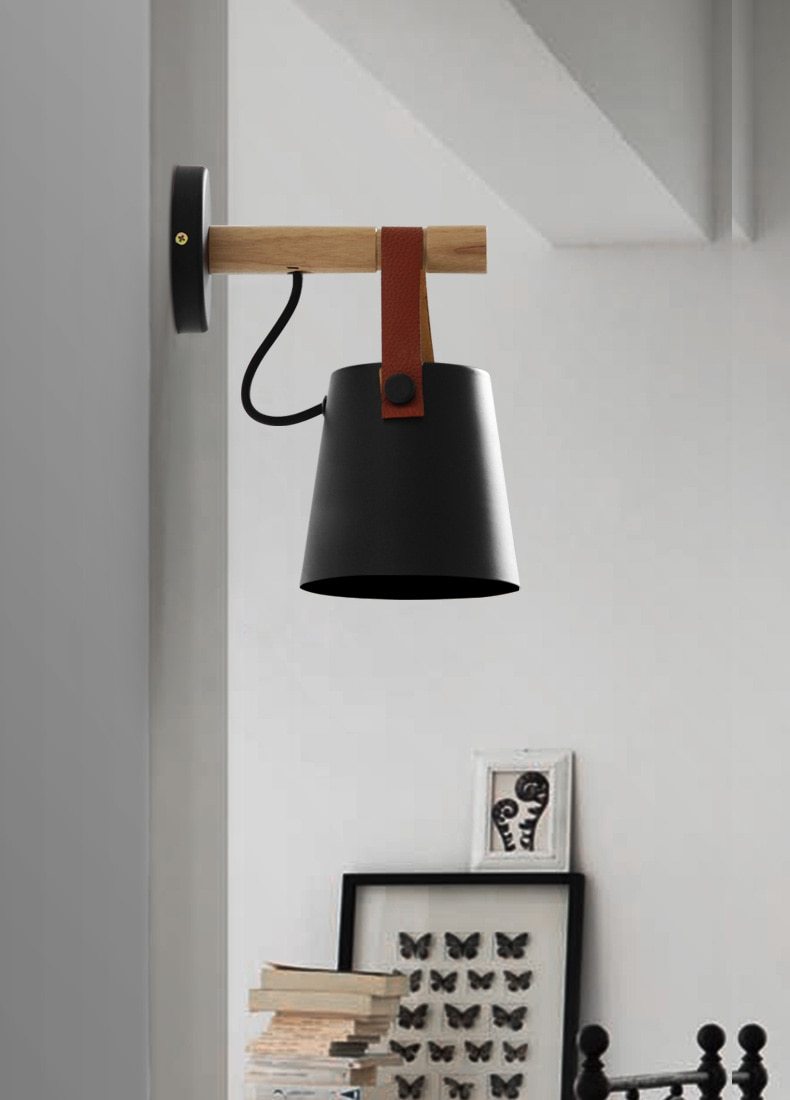 Væglampe i Rustik Træ - Nordisk Design