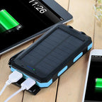 Højkapacitets Solenergi Power Bank – 500.000mAh Vandtæt Oplader med Dobbelt USB-porte og Indbygget Lommelygte