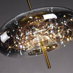 Elegant Pendellampe - Glas Skærm med Fe Motif