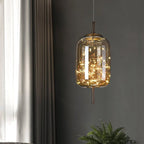 Elegant Pendellampe - Glas Skærm med Fe Motif