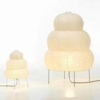 Kreativ Belysning - Kunstnerisk gulvlampe i rispapir Wabi Sabi med justerbart stativ