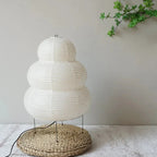 Kreativ Belysning - Kunstnerisk gulvlampe i rispapir Wabi Sabi med justerbart stativ