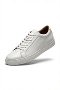 Casual Lav-top Hvide Sneakers med Tan For