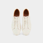 Casual Lav-top Hvide Sneakers med Tan For