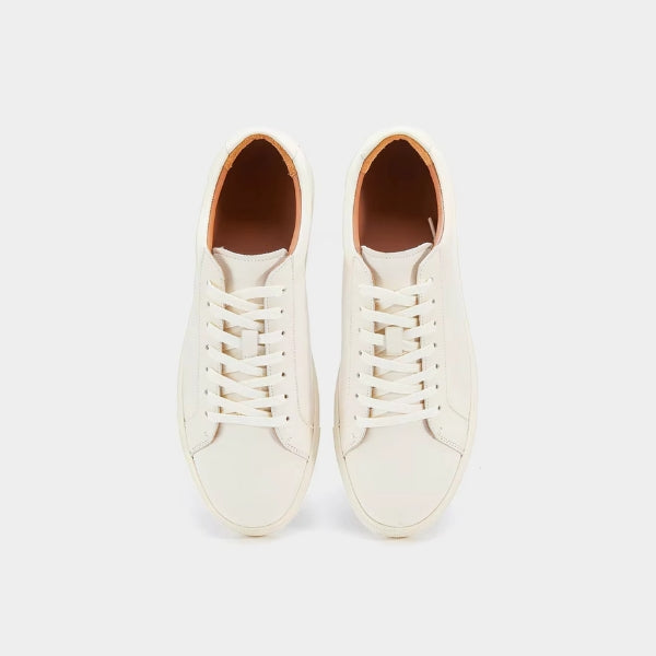 Casual Lav-top Hvide Sneakers med Tan For