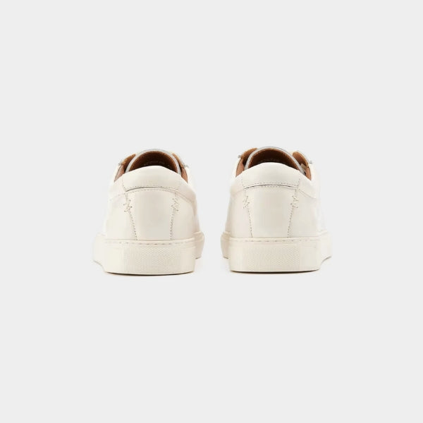Casual Lav-top Hvide Sneakers med Tan For