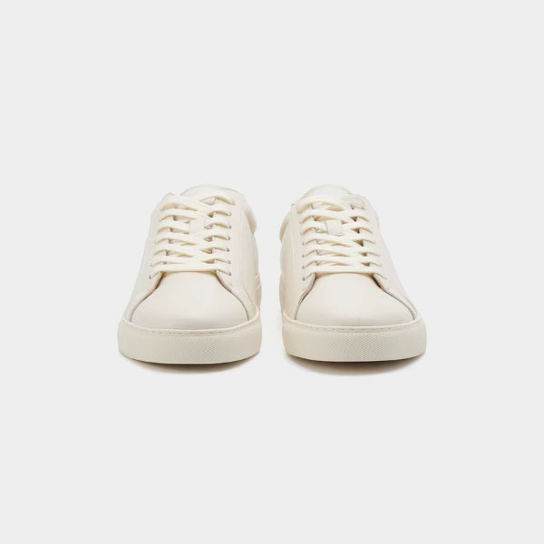 Casual Lav-top Hvide Sneakers med Tan For