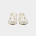 Casual Lav-top Hvide Sneakers med Tan For