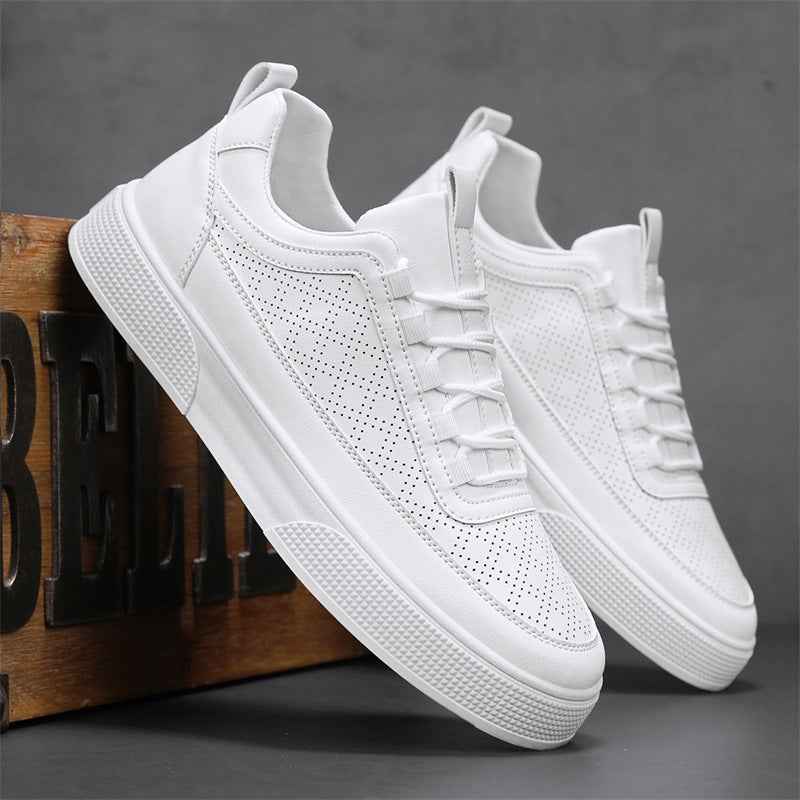 Stilfulde Perforerede Lavtop Sneakers - Minimalistisk Design